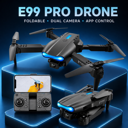 E99 Pro Foldable Camera Drone with Remote Control – App Control & Smart Hover